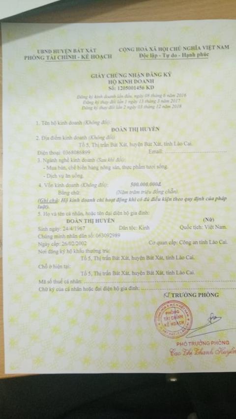 Giấy đăng ký kinh doanh