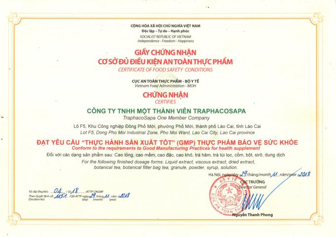 Giấy chứng nhận đạt yêu cầu 