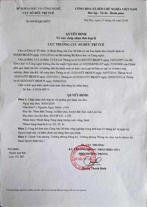 Đăng ký sở hữu trí tuệ đối với sản phẩm miến đao sâm