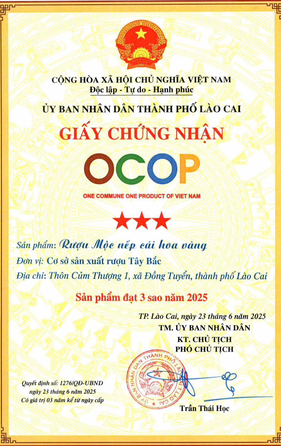 Giấy chứng nhạn OCOP