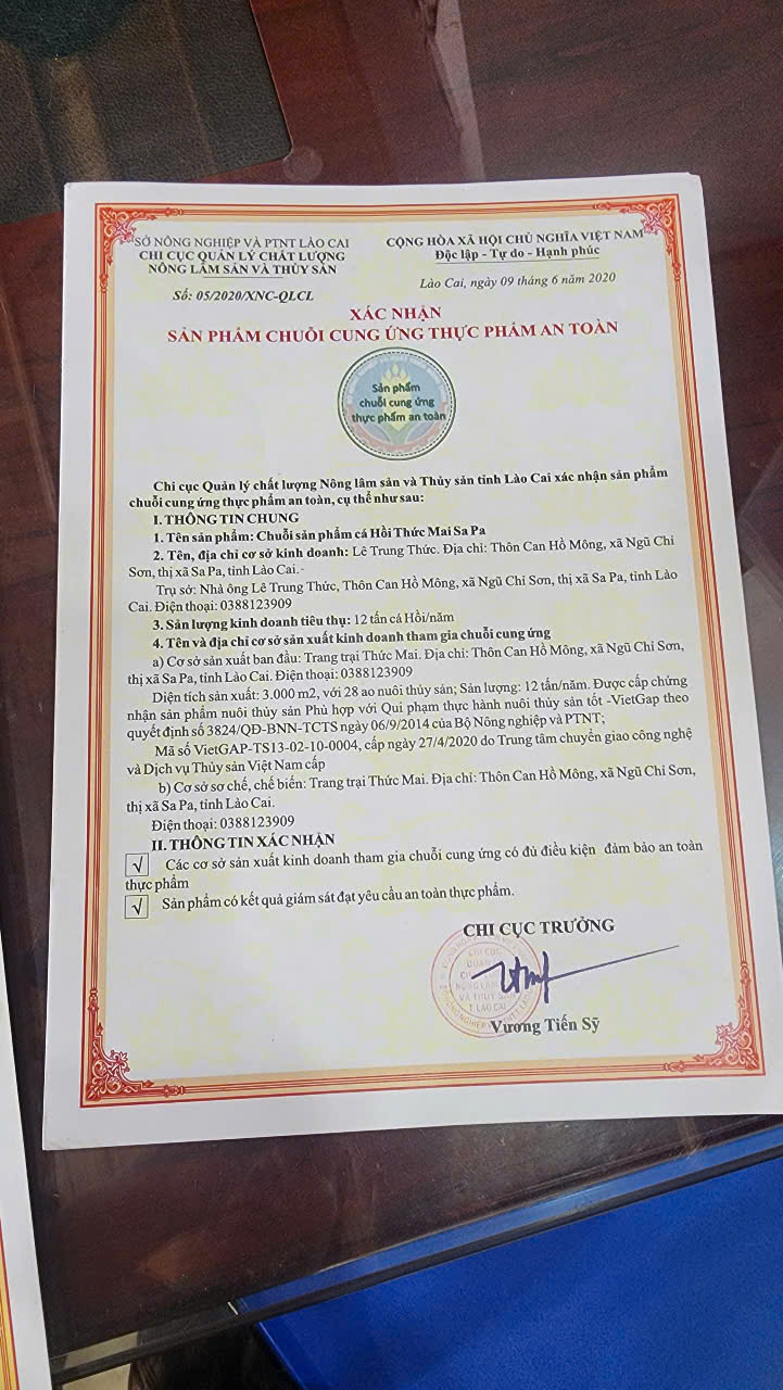 Giấy xác nhận chuỗi